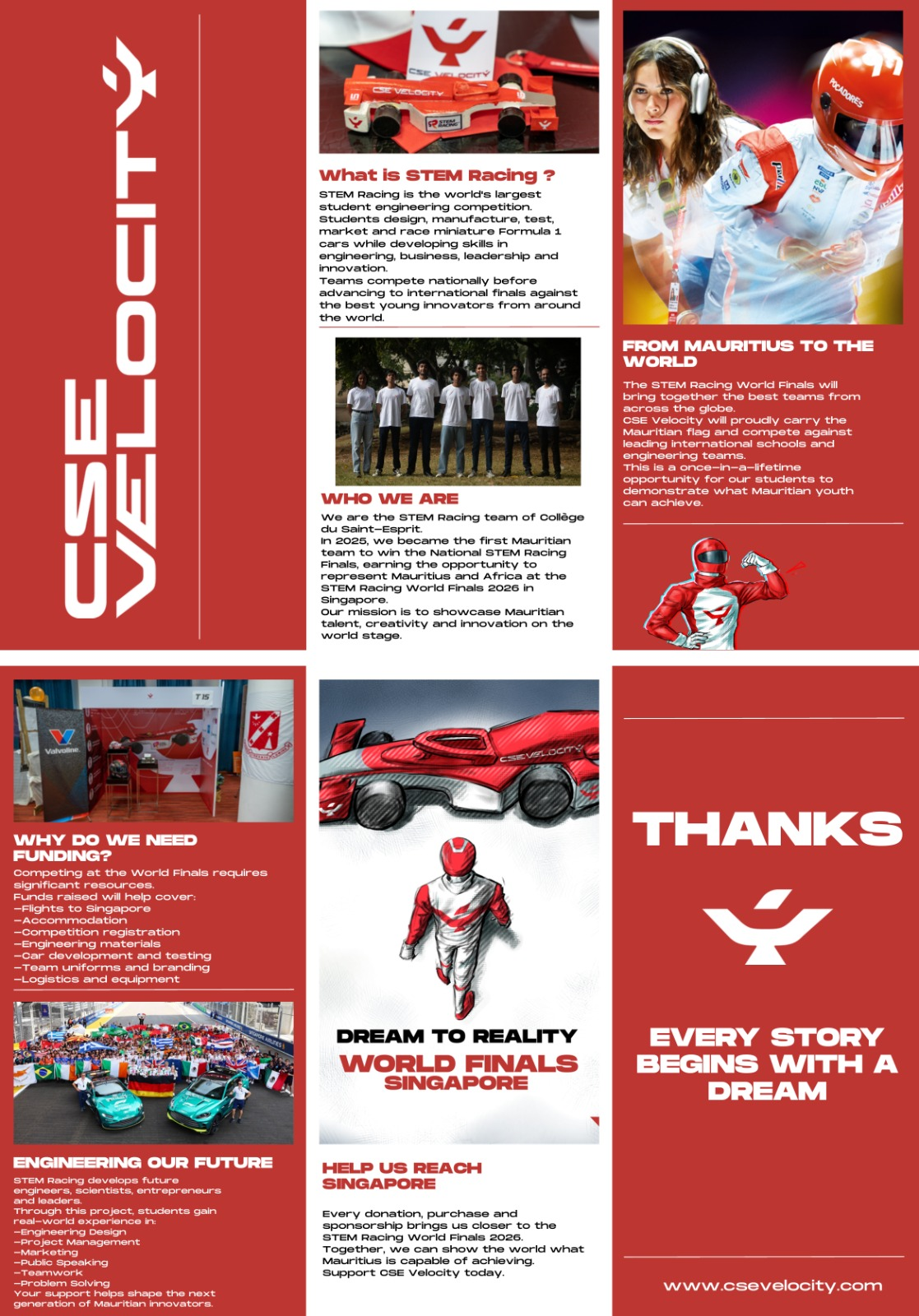 CSE Velocity STEM Racing overview poster